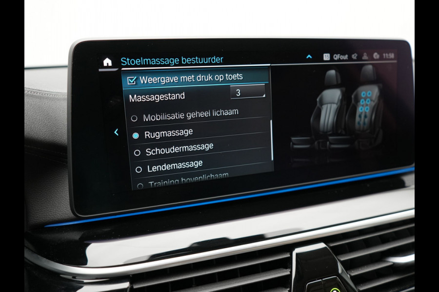 BMW 5 Serie Touring 530e High Executive Plug In Hybrid 293pk Dealer O.H PHEV | Lederen Comfortzetels Massage & Memory | Adaptive Cruise | Head Up | 19"L.M | Harman Kardon | Apple Carplay | Sfeerverlichting | Camera |
