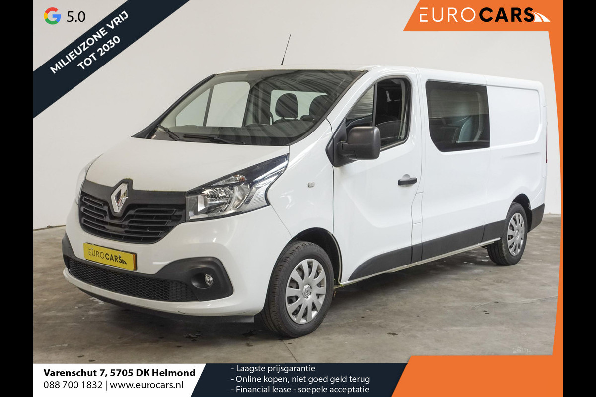 Renault Trafic 1.6 dCi 125 PK L2H1 Dubbele Cabine 6 Persoons Airco Bluetooth Cruise Control Navi PDC Trekhaak 2500 kg Renault Trafic 1.6 dCi 125 PK L2H1 Dubbele Cabine 6 Persoons Airco Bluetooth Cruise Control Navi PDC Trekhaak 2500 kg