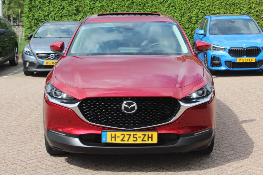 Mazda CX-30 2.0 e-SkyActiv-X M Hybrid Luxury / Schiufdak / Camera / Head-up / Leder / 18'' / Navigatie / Stoelverwarming / DAB / ACC