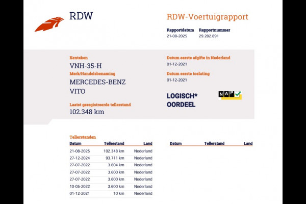 Mercedes-Benz Vito 114 CDI Automaat Euro 6 Extra Lang L3 - Camera - Cruise - Bankje