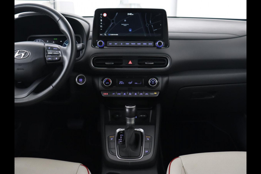 Hyundai Kona 1.6 GDI HEV Premium | Leder | Head-Up | Stoel & stuurverwarming | Adaptive cruise | Camera | Carplay | Keyless | Navigatie | Keyless | Full LED