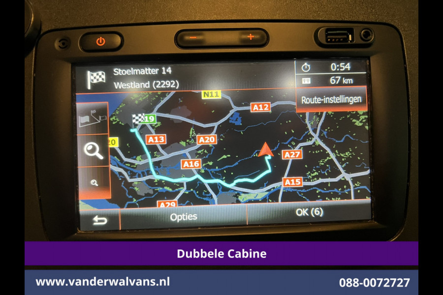 Opel Movano 2.3 Turbo 146pk L2H2 Dubbele cabine Euro6 Airco | Imperiaal | Omvormer | 2500kg Trekhaak Navigatie, Camera, Cruisecontrol, Parkeersensoren, 5-zits