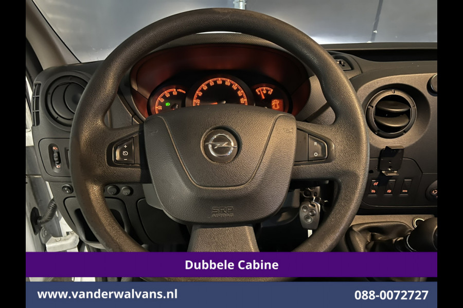 Opel Movano 2.3 Turbo 146pk L2H2 Dubbele cabine Euro6 Airco | Imperiaal | Omvormer | 2500kg Trekhaak Navigatie, Camera, Cruisecontrol, Parkeersensoren, 5-zits
