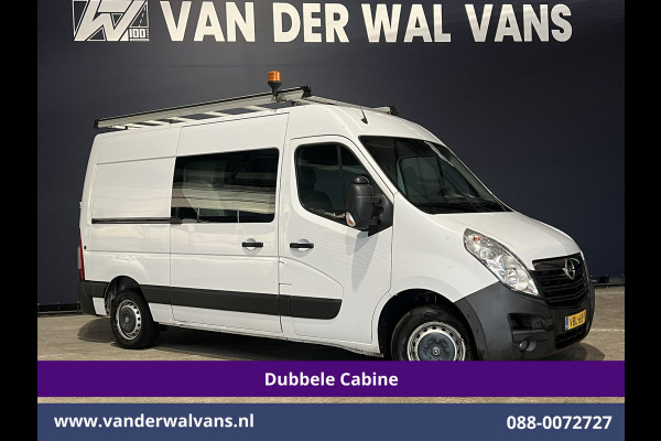 Opel Movano 2.3 Turbo 146pk L2H2 Dubbele cabine Euro6 Airco | Imperiaal | Omvormer | 2500kg Trekhaak Navigatie, Camera, Cruisecontrol, Parkeersensoren, 5-zits