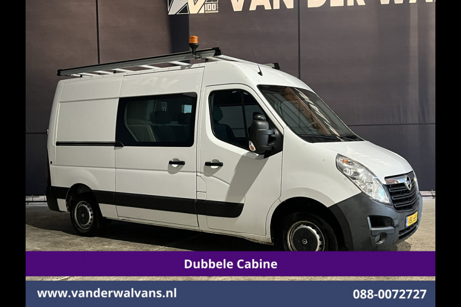 Opel Movano 2.3 Turbo 146pk L2H2 Dubbele cabine Euro6 Airco | Imperiaal | Omvormer | 2500kg Trekhaak Navigatie, Camera, Cruisecontrol, Parkeersensoren, 5-zits