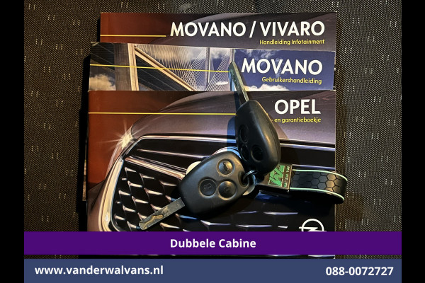 Opel Movano 2.3 Turbo 146pk L2H2 Dubbele cabine Euro6 Airco | Imperiaal | Omvormer | 2500kg Trekhaak Navigatie, Camera, Cruisecontrol, Parkeersensoren, 5-zits