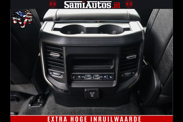 Dodge Ram 1500 DIAMOND LIMITED NIGHT 5.7 V8 | BLACK OPS | MULTITAILGATE | PANO | ADAPTIVE CRUISE | 360CAM | APPLE CARPLAY | PRINS LPG ONDERBOUW | LUCHTVERING | 4X4 | Comfortabele Dubbele Cabine met Royale 5 Zitplaatsen | BEUTY | MEEST COMPLETE UITVOERING | ALLES IN ZWART & WIELEN HOOGGLANS ZWART |