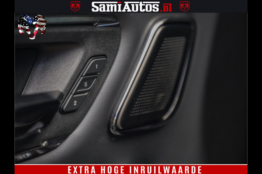 Dodge Ram 1500 DIAMOND LIMITED NIGHT 5.7 V8 | BLACK OPS | MULTITAILGATE | PANO | ADAPTIVE CRUISE | 360CAM | APPLE CARPLAY | PRINS LPG ONDERBOUW | LUCHTVERING | 4X4 | Comfortabele Dubbele Cabine met Royale 5 Zitplaatsen | BEUTY | MEEST COMPLETE UITVOERING | ALLES IN ZWART & WIELEN HOOGGLANS ZWART |