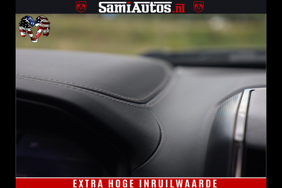 Dodge Ram 1500 DIAMOND LIMITED NIGHT 5.7 V8 | BLACK OPS | MULTITAILGATE | PANO | ADAPTIVE CRUISE | 360CAM | APPLE CARPLAY | PRINS LPG ONDERBOUW | LUCHTVERING | 4X4 | Comfortabele Dubbele Cabine met Royale 5 Zitplaatsen | BEUTY | MEEST COMPLETE UITVOERING | ALLES IN ZWART & WIELEN HOOGGLANS ZWART |