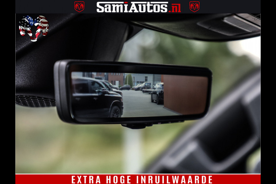Dodge Ram 1500 DIAMOND LIMITED NIGHT 5.7 V8 | BLACK OPS | MULTITAILGATE | PANO | ADAPTIVE CRUISE | 360CAM | APPLE CARPLAY | PRINS LPG ONDERBOUW | LUCHTVERING | 4X4 | Comfortabele Dubbele Cabine met Royale 5 Zitplaatsen | BEUTY | MEEST COMPLETE UITVOERING | ALLES IN ZWART & WIELEN HOOGGLANS ZWART |