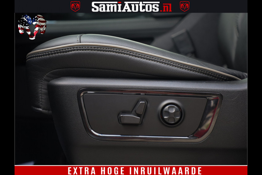 Dodge Ram 1500 DIAMOND LIMITED NIGHT 5.7 V8 | BLACK OPS | MULTITAILGATE | PANO | ADAPTIVE CRUISE | 360CAM | APPLE CARPLAY | PRINS LPG ONDERBOUW | LUCHTVERING | 4X4 | Comfortabele Dubbele Cabine met Royale 5 Zitplaatsen | BEUTY | MEEST COMPLETE UITVOERING | ALLES IN ZWART & WIELEN HOOGGLANS ZWART |