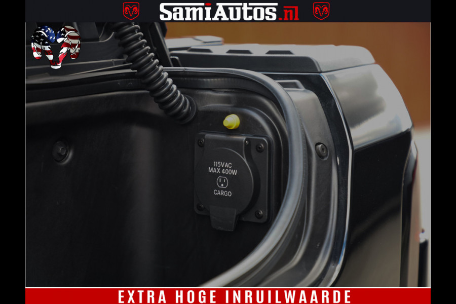 Dodge Ram 1500 DIAMOND LIMITED NIGHT 5.7 V8 | BLACK OPS | MULTITAILGATE | PANO | ADAPTIVE CRUISE | 360CAM | APPLE CARPLAY | PRINS LPG ONDERBOUW | LUCHTVERING | 4X4 | Comfortabele Dubbele Cabine met Royale 5 Zitplaatsen | BEUTY | MEEST COMPLETE UITVOERING | ALLES IN ZWART & WIELEN HOOGGLANS ZWART |