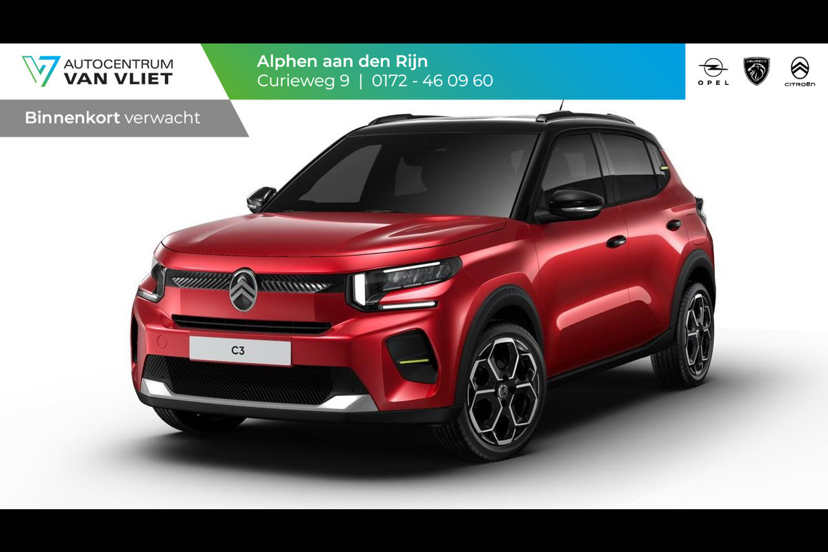 Citroën C3 1.2 Turbo 100pk Max Citroen C3 1.2 Turbo Max | Zwart dak | Parkeersensoren met camera | Climate control | 17" Lichtmetalen velgen | Navigatie | Nieuw model! Citroën C3 1.2 Turbo 100pk Max Citroen C3 1.2 Turbo Max | Zwart dak | Parkeersensoren met camera | Climate control | 17" Lichtmetalen velgen | Navigatie | Nieuw model!