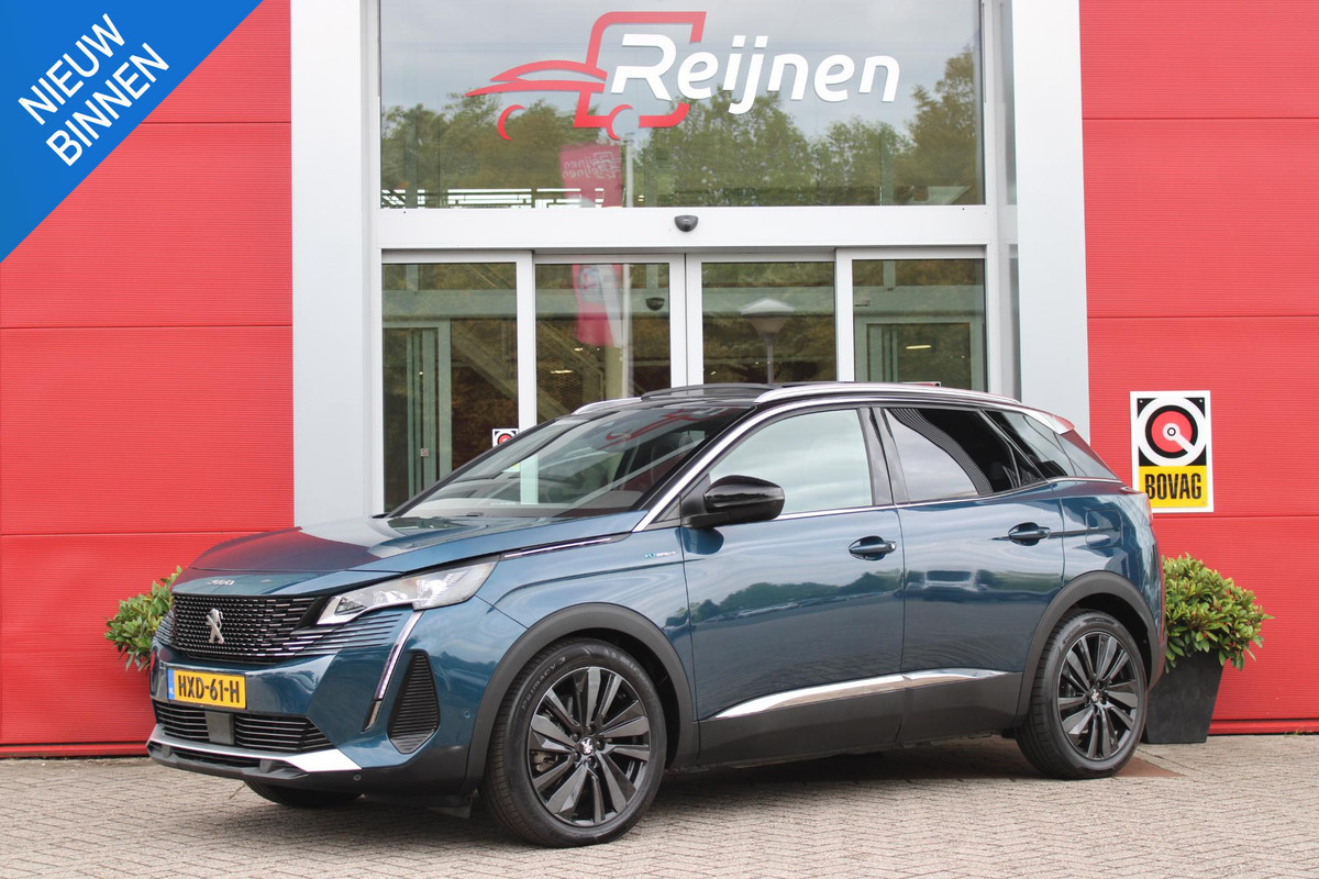 Peugeot 3008 1.6 HYbrid4 300PK GT 4WD | PANORAMISCH SCHUIF/KANTEL DAK | 19" LICHTMETALEN VELGEN "BLACK PACK" | DODEHOEK DETECTIE | NAVIGATIE | APPLE CARPLAY/ANDROID AUTO | ADAPTIVE CRUISE CONTROL | ACHTERUITRIJ CAMERA | PARKEERSENSOREN VOOR EN ACHTER | FULL LED KOPLAMPEN | CLIMATE CONTROL | DAB+ RADIO | Peugeot 3008 1.6 HYbrid4 300PK GT 4WD | PANORAMISCH SCHUIF/KANTEL DAK | 19" LICHTMETALEN VELGEN "BLACK PACK" | DODEHOEK DETECTIE | NAVIGATIE | APPLE CARPLAY/ANDROID AUTO | ADAPTIVE CRUISE CONTROL | ACHTERUITRIJ CAMERA | PARKEERSENSOREN VOOR EN ACHTER | FULL LED KOPLAMPEN | CLIMATE CONTROL | DAB+ RADIO |