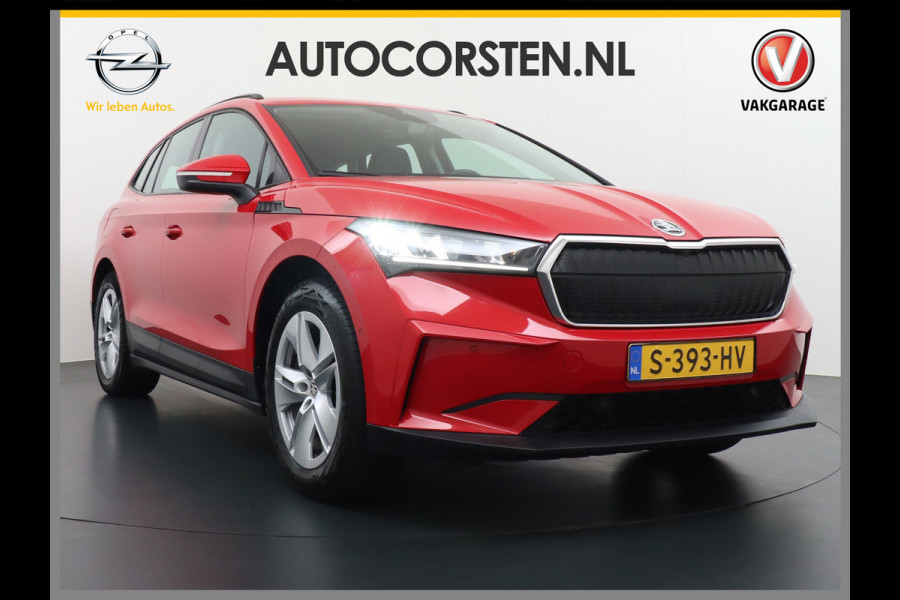 Škoda ENYAQ iV 60 180pk Apple Carplay Android Trekh. Camera Navi Led Lmv 19" PDC 3-zone-Ecc Cruise Control Stoel+Bank-Verwarmd Keyless Rijstrooksensor Virtual Cockpit Bluetooth Park-assist memory Connected services 1e Eigenaar Nieuwprijs €48.450,- Trekgewicht 1.000kg Accu-Garantie tot 13-02-2031 /160.000km
