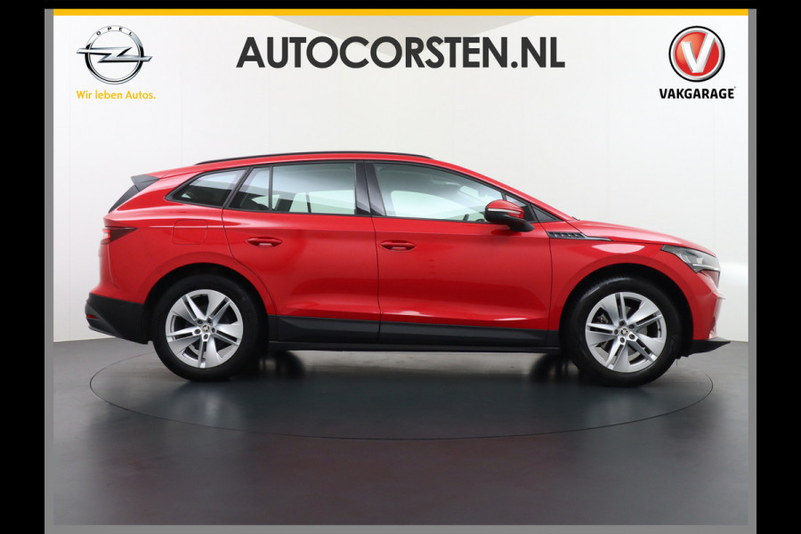 Škoda ENYAQ iV 60 180pk Apple Carplay Android Trekh. Camera Navi Led Lmv 19" PDC 3-zone-Ecc Cruise Control Stoel+Bank-Verwarmd Keyless Rijstrooksensor Virtual Cockpit Bluetooth Park-assist memory Connected services 1e Eigenaar Nieuwprijs €48.450,- Trekgewicht 1.000kg Accu-Garantie tot 13-02-2031 /160.000km