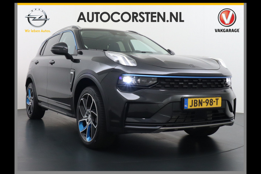 Lynk & Co 01 1.5T PHEV AUT-7 261pk Pano-Schuif-K-dak 20" 360°Camera Apple Carplay Android Auto Adap.-Cruise Navi Pdc Ecc Keyless Led Plug-In  Elek.Memory.Verwarmde.Stoel(en) File assistent Dodehoek detector Elek. Bedienbare Achterklep Rijstrooksensor Wifi Verkeersbord detectie 425Nm koppel 3,6kw laadvermogen Euro 6 Hybride Benzine / Elektrisch rijden 1.800kg trekvermogen