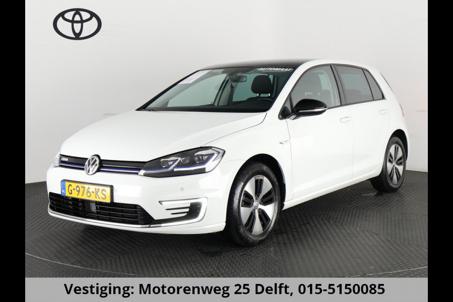 Volkswagen e-Golf FULL ELECTRIC.136 PK.WARMTEPOMP. ACCUTEST 90 %!! 1e EIG.100% ONDERHOUDEN!!! DIGITAAL DASHBOARD. ALS NIEUW TOT 2 JAAR GARANTIE *