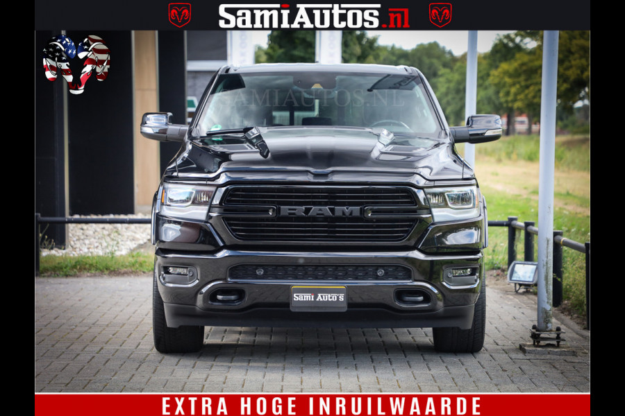 Dodge Ram 1500 LIMITED WHEELS 22 | 5.7 V8 4X4 | SPORT | UITLAAT KLEP | CAMERA | CRUISE | STOEL VERWARMING/VENTILATIE | TREKHAAK 3500Kg | CREWCAB | LED | APPLE CARPLAY | DUBBELE CABINE Comfortabele Dubbele Cabine met Royale 5 Zitplaatsen |