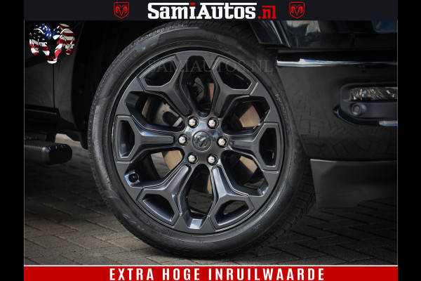 Dodge Ram 1500 LIMITED WHEELS 22 | 5.7 V8 4X4 | SPORT | UITLAAT KLEP | CAMERA | CRUISE | STOEL VERWARMING/VENTILATIE | TREKHAAK 3500Kg | CREWCAB | LED | APPLE CARPLAY | DUBBELE CABINE Comfortabele Dubbele Cabine met Royale 5 Zitplaatsen |