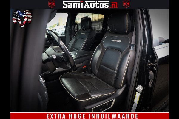 Dodge Ram 1500 LIMITED WHEELS 22 | 5.7 V8 4X4 | SPORT | UITLAAT KLEP | CAMERA | CRUISE | STOEL VERWARMING/VENTILATIE | TREKHAAK 3500Kg | CREWCAB | LED | APPLE CARPLAY | DUBBELE CABINE Comfortabele Dubbele Cabine met Royale 5 Zitplaatsen |