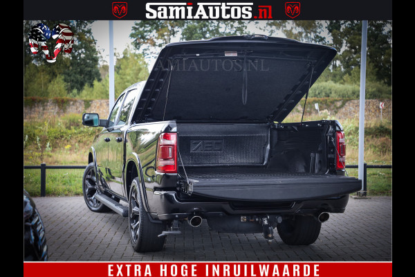 Dodge Ram 1500 LIMITED WHEELS 22 | 5.7 V8 4X4 | SPORT | UITLAAT KLEP | CAMERA | CRUISE | STOEL VERWARMING/VENTILATIE | TREKHAAK 3500Kg | CREWCAB | LED | APPLE CARPLAY | DUBBELE CABINE Comfortabele Dubbele Cabine met Royale 5 Zitplaatsen |