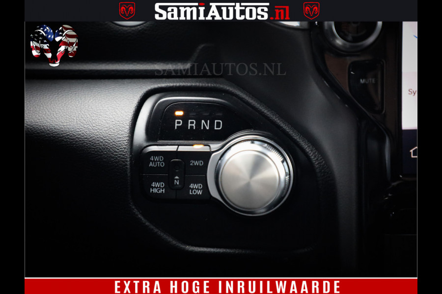 Dodge Ram 1500 LIMITED WHEELS 22 | 5.7 V8 4X4 | SPORT | UITLAAT KLEP | CAMERA | CRUISE | STOEL VERWARMING/VENTILATIE | TREKHAAK 3500Kg | CREWCAB | LED | APPLE CARPLAY | DUBBELE CABINE Comfortabele Dubbele Cabine met Royale 5 Zitplaatsen |