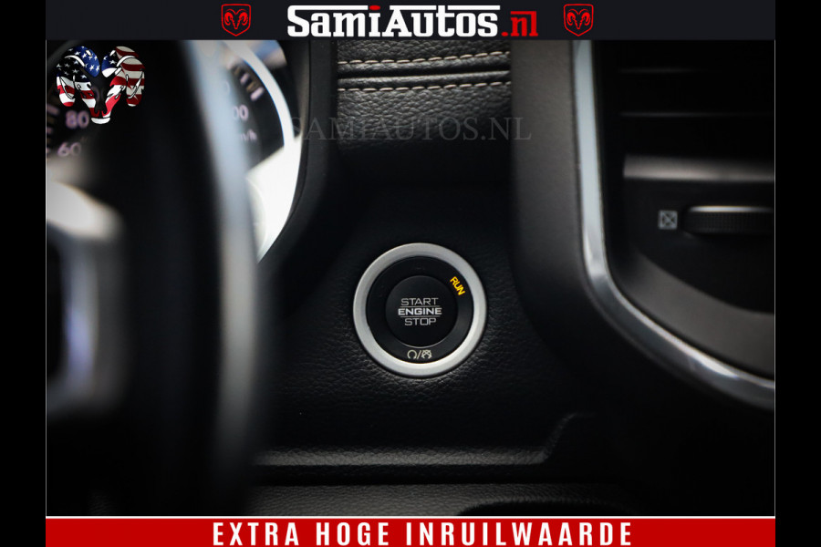 Dodge Ram 1500 LIMITED WHEELS 22 | 5.7 V8 4X4 | SPORT | UITLAAT KLEP | CAMERA | CRUISE | STOEL VERWARMING/VENTILATIE | TREKHAAK 3500Kg | CREWCAB | LED | APPLE CARPLAY | DUBBELE CABINE Comfortabele Dubbele Cabine met Royale 5 Zitplaatsen |