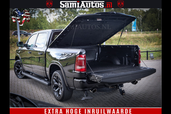 Dodge Ram 1500 LIMITED WHEELS 22 | 5.7 V8 4X4 | SPORT | UITLAAT KLEP | CAMERA | CRUISE | STOEL VERWARMING/VENTILATIE | TREKHAAK 3500Kg | CREWCAB | LED | APPLE CARPLAY | DUBBELE CABINE Comfortabele Dubbele Cabine met Royale 5 Zitplaatsen |