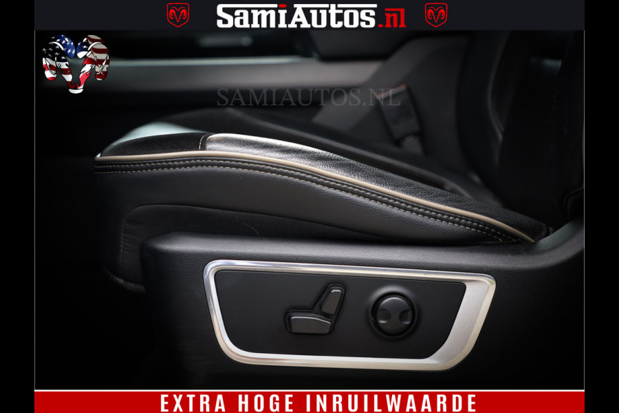 Dodge Ram 1500 LIMITED WHEELS 22 | 5.7 V8 4X4 | SPORT | UITLAAT KLEP | CAMERA | CRUISE | STOEL VERWARMING/VENTILATIE | TREKHAAK 3500Kg | CREWCAB | LED | APPLE CARPLAY | DUBBELE CABINE Comfortabele Dubbele Cabine met Royale 5 Zitplaatsen |
