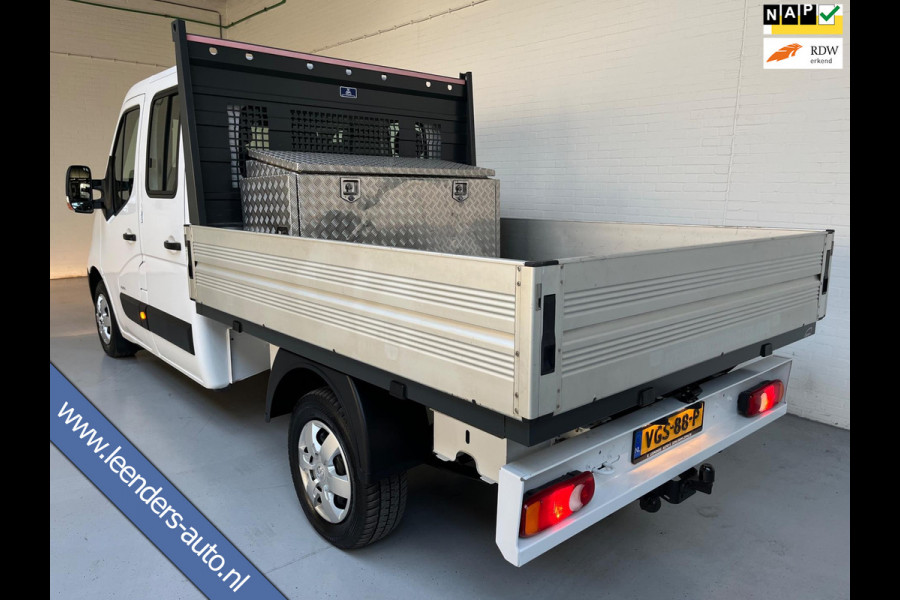 Renault Master Pick-up 2.3 Turbo 136pk euro6 L2H1 Dubbel Cabine 7persoons Airco Navigatie Trekhaak, Gereedschapkist, RIJKLAARPRIJS