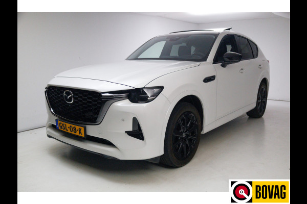 Mazda CX-60 2.5 e-SkyActiv PHEV 328 PK Homura | Panoramadak | Leer | 360 camera | Adaptive cruise | Navigatie Wegklapbare trekhaak, Stoel- stuurverwarming, Elektrische achterklep, Keyless