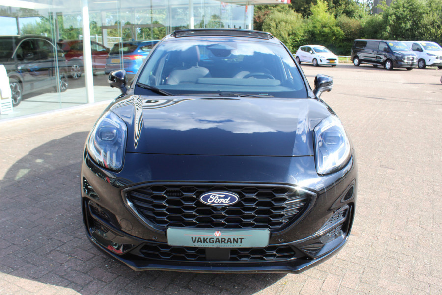 Ford Puma 1.0 EcoBoost Hybrid ST-Line X , Unieke Auto veel comfort Panoramadak , Camera rondom, Trekhaak , Navigatie Winter pack , Climate control , B en O audio surround