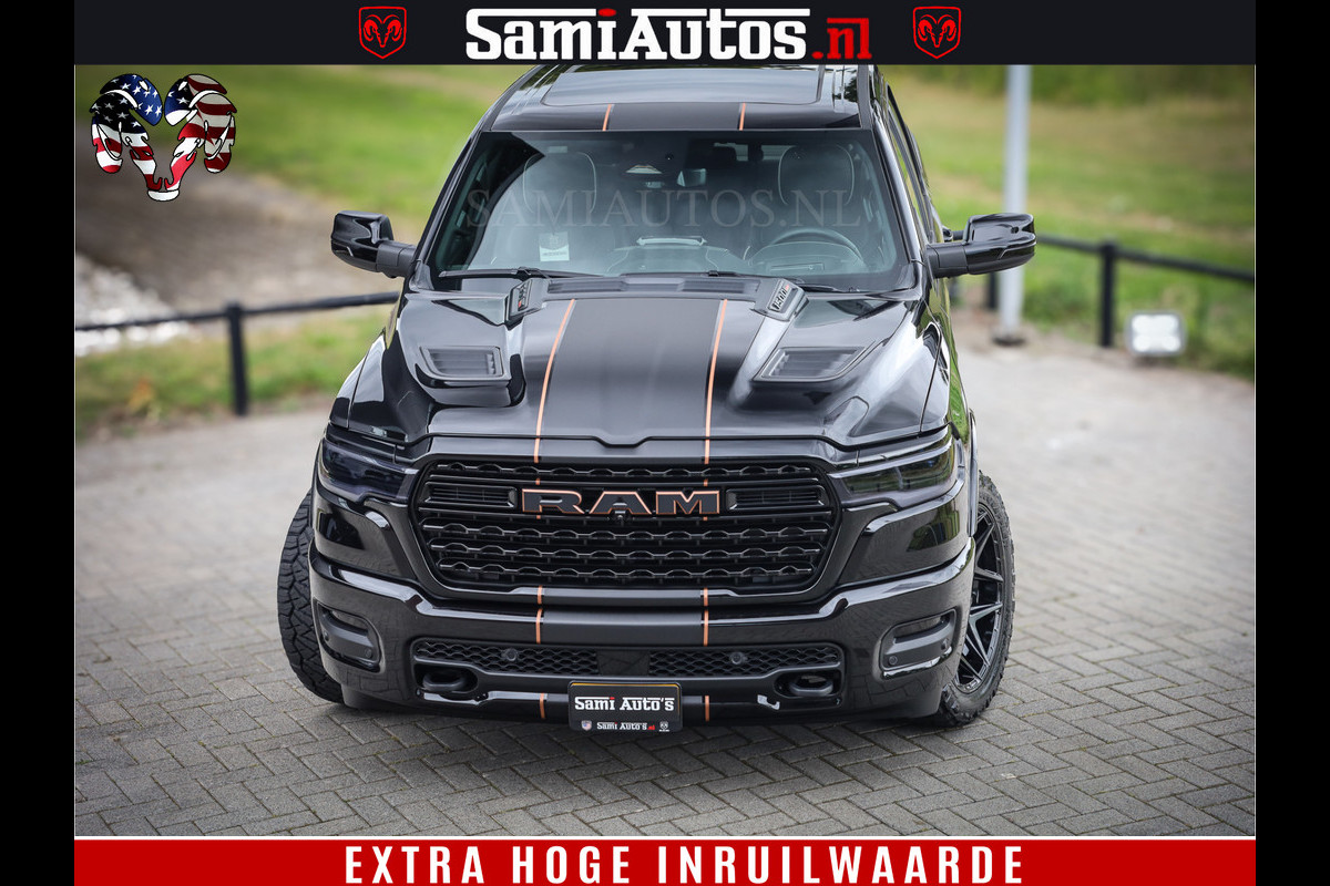 Dodge Ram 1500 Limited Night H.O 540HP 706Nm | Massage + Full Option | De Meest Luxe en Volle Pick-Up in zijn Klasse | Comfortabele Dubbele Cabine met Royale 5 Zitplaatsen | BPM vrij | Nu Leverbaar uit Voorraad | Voorraad Nr 2338 - 5404 Dodge Ram 1500 Limited Night H.O 540HP 706Nm | Massage + Full Option | De Meest Luxe en Volle Pick-Up in zijn Klasse | Comfortabele Dubbele Cabine met Royale 5 Zitplaatsen | BPM vrij | Nu Leverbaar uit Voorraad | Voorraad Nr 2338 - 5404