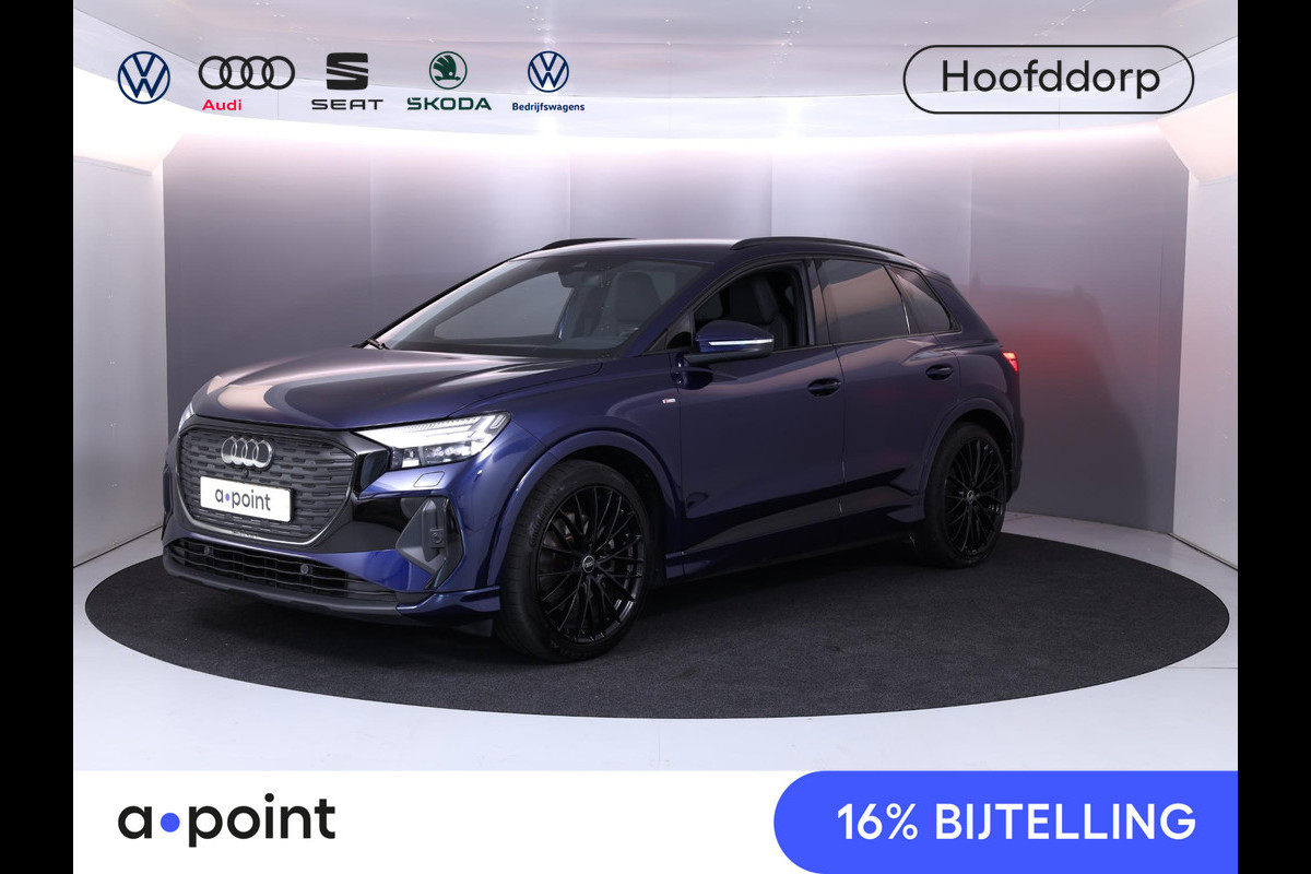 Audi Q4 e-tron 40 S edition 77 kWh 20'LM-velgen|Camera| stoelen verwarmd| Int.voorverwarming| Audi Q4 e-tron 40 S edition 77 kWh 20'LM-velgen|Camera| stoelen verwarmd| Int.voorverwarming|