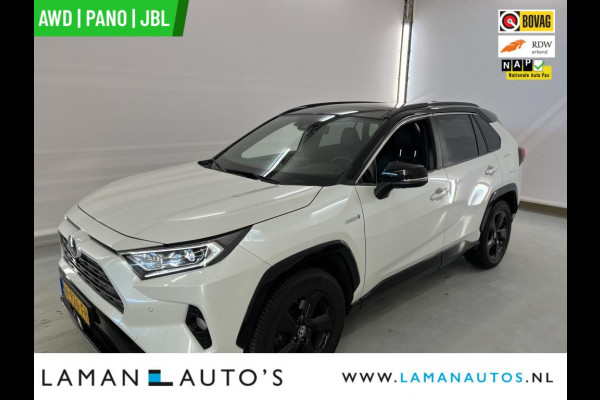 Toyota RAV4 2.5 Hybrid AWD 222pk Bi-Tone | Panoramadak Innovation Pack JBL CarPlay Halfleder ECC 18" LMV ACC 360 Camera BSM | Hybrid Voorsch