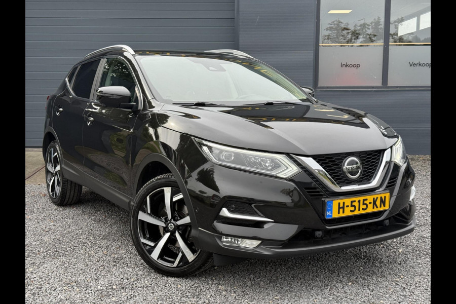 Nissan QASHQAI 1.3 DIG-T Tekna + 2e Eigenaar,Pano,Navi,Camera,Trekhaak,Stoelverwarming,Clima,Cruise,Pdc V+A,Keyless,Halfleder,Dealer Onderhouden,Apk tot 03-2026