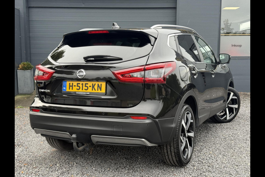 Nissan QASHQAI 1.3 DIG-T Tekna + 2e Eigenaar,Pano,Navi,Camera,Trekhaak,Stoelverwarming,Clima,Cruise,Pdc V+A,Keyless,Halfleder,Dealer Onderhouden,Apk tot 03-2026