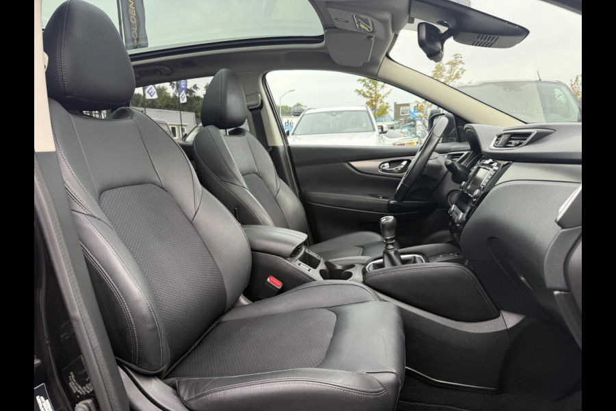 Nissan QASHQAI 1.3 DIG-T Tekna + 2e Eigenaar,Pano,Navi,Camera,Trekhaak,Stoelverwarming,Clima,Cruise,Pdc V+A,Keyless,Halfleder,Dealer Onderhouden,Apk tot 03-2026