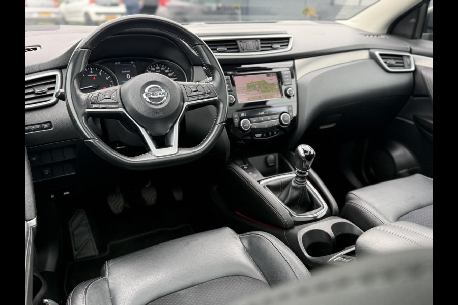 Nissan QASHQAI 1.3 DIG-T Tekna + 2e Eigenaar,Pano,Navi,Camera,Trekhaak,Stoelverwarming,Clima,Cruise,Pdc V+A,Keyless,Halfleder,Dealer Onderhouden,Apk tot 03-2026
