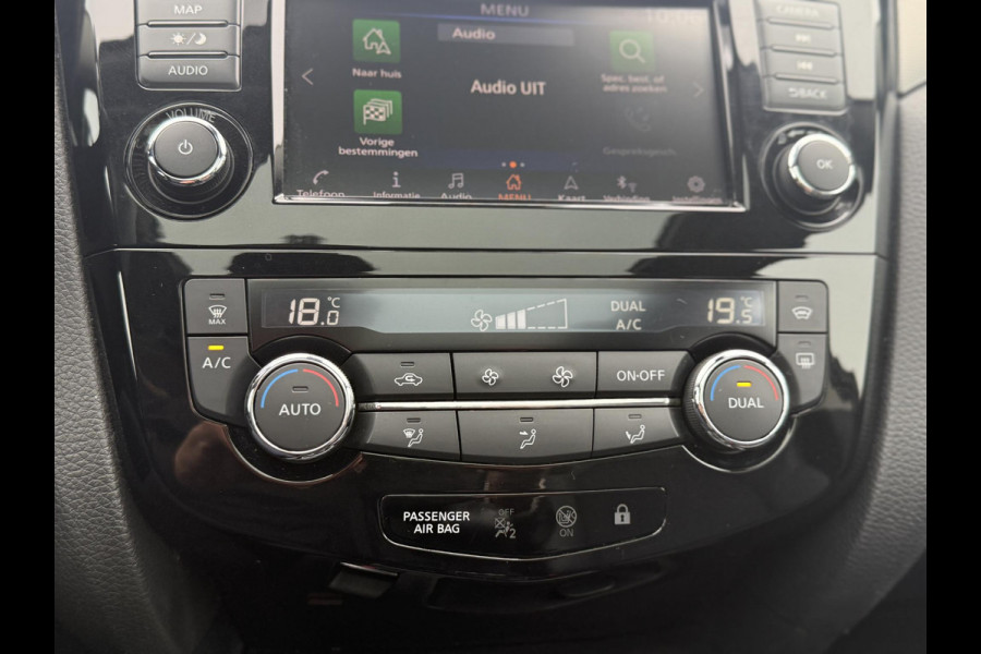 Nissan QASHQAI 1.3 DIG-T Tekna + 2e Eigenaar,Pano,Navi,Camera,Trekhaak,Stoelverwarming,Clima,Cruise,Pdc V+A,Keyless,Halfleder,Dealer Onderhouden,Apk tot 03-2026