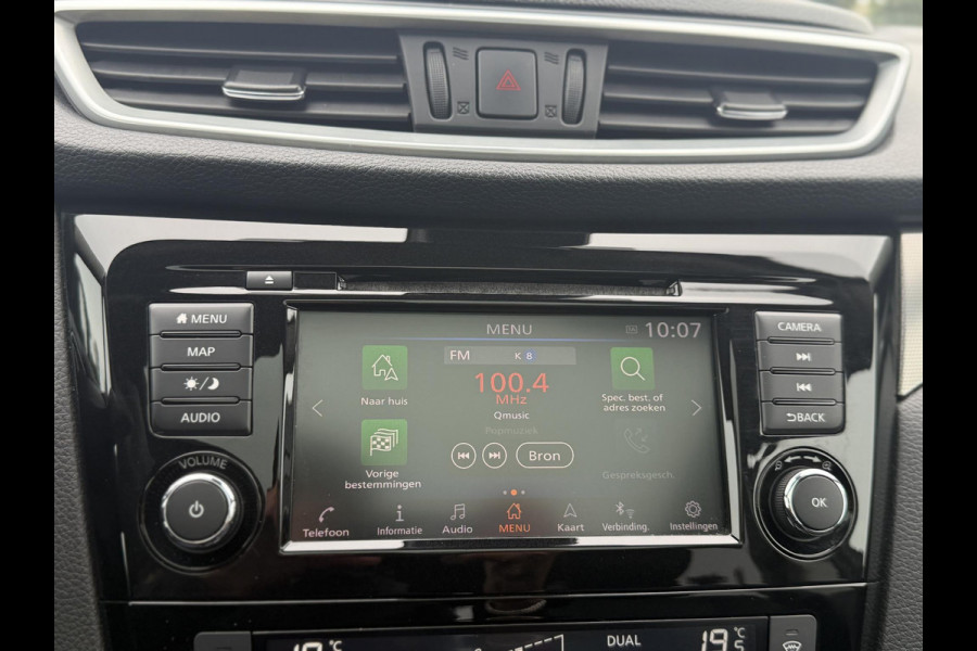 Nissan QASHQAI 1.3 DIG-T Tekna + 2e Eigenaar,Pano,Navi,Camera,Trekhaak,Stoelverwarming,Clima,Cruise,Pdc V+A,Keyless,Halfleder,Dealer Onderhouden,Apk tot 03-2026