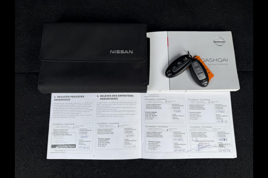 Nissan QASHQAI 1.3 DIG-T Tekna + 2e Eigenaar,Pano,Navi,Camera,Trekhaak,Stoelverwarming,Clima,Cruise,Pdc V+A,Keyless,Halfleder,Dealer Onderhouden,Apk tot 03-2026