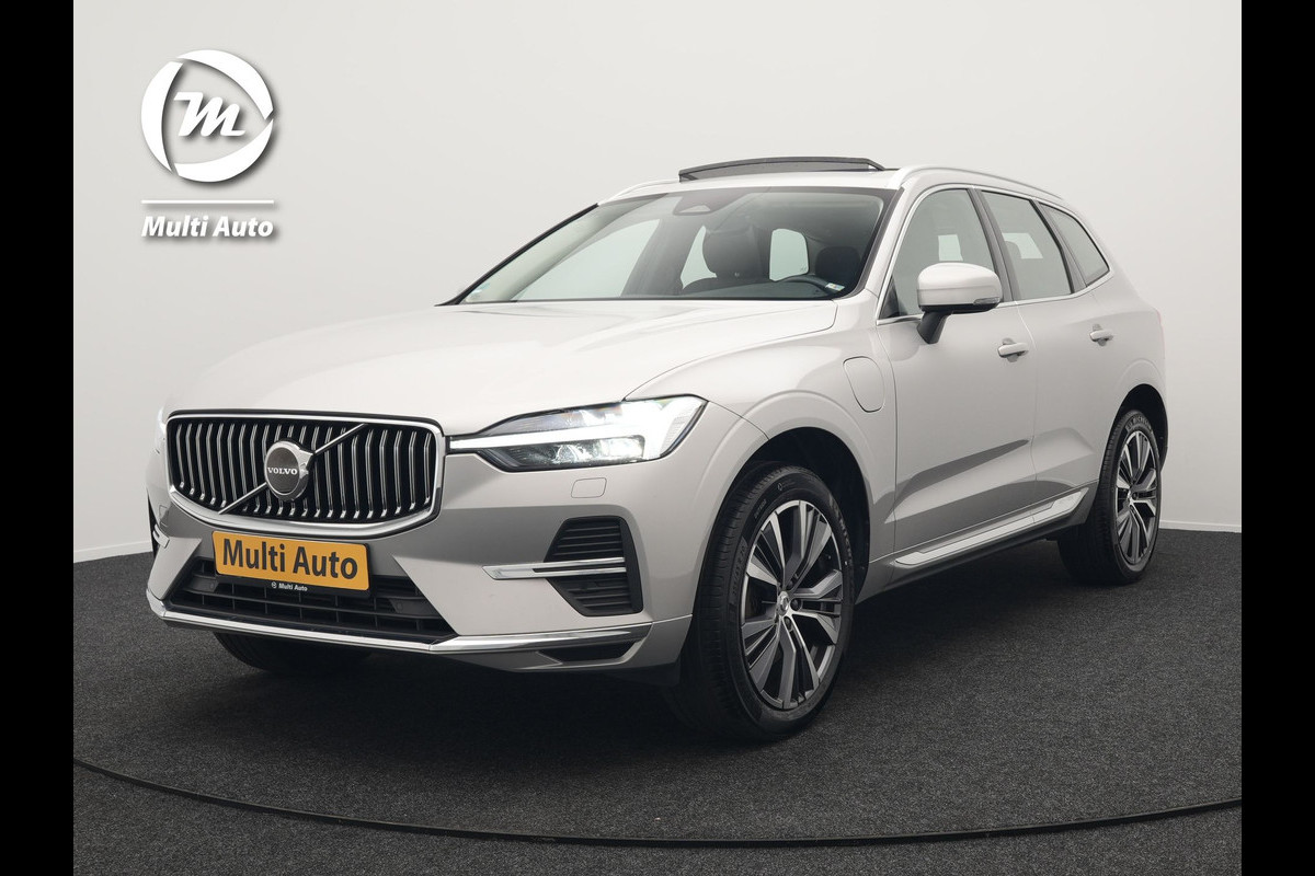 Volvo XC60 T8 AWD Inscription Long Range Plug In Hybrid 455pk Dealer O.H PHEV | Trekhaak Af Fabriek | Panodak | Adaptive Cruise | Lederen Sportstoelen Memory & Verwarmd | Stuur Verwarmd | Navigatie | Apple Carplay | DAB |