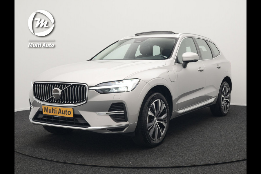 Volvo XC60 T8 AWD Inscription Long Range Plug In Hybrid 455pk Dealer O.H PHEV | Trekhaak Af Fabriek | Panodak | Adaptive Cruise | Lederen Sportstoelen Memory & Verwarmd | Stuur Verwarmd | Navigatie | Apple Carplay | DAB |
