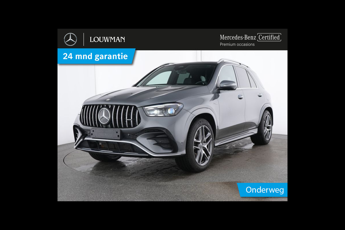 Mercedes-Benz GLE Mercedes-AMG 53 Hybrid 4MATIC+ Trekhaak | Panorama Schuif-Kanteldak | Burmester® | Distronic | Memory Voorstoelen | 360°-Camera. Inclusief 24 maanden MB Certified garantie voor Europa.
