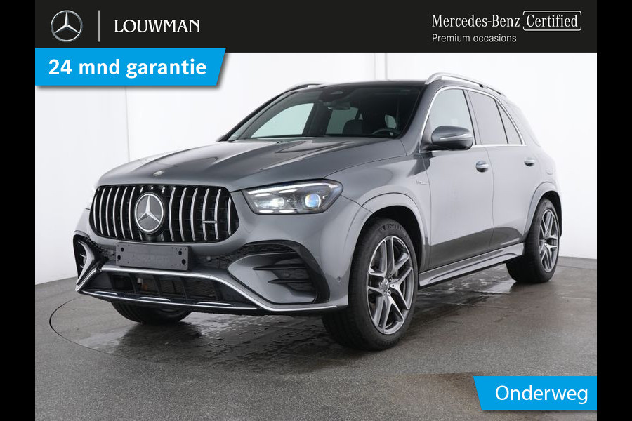 Mercedes-Benz GLE Mercedes-AMG 53 Hybrid 4MATIC+ Trekhaak | Panorama Schuif-Kanteldak | Burmester® | Distronic | Memory Voorstoelen | 360°-Camera. Inclusief 24 maanden MB Certified garantie voor Europa.