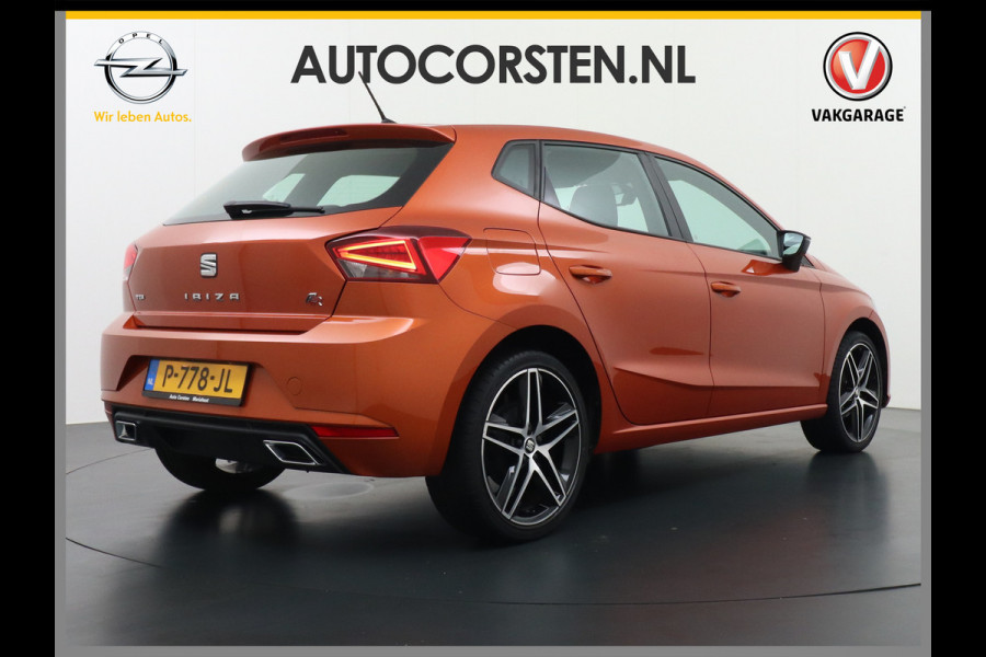 Seat Ibiza 1.0TGI 90PK CNG Bi-Fuel Aardgas FR Apple Carplay Android Auto Navi Ecc Cruise Control Draadloze telefoonlader DAB+ Full-link Lmv 18" Led App Connect Licht-/regensensor Benzine Aardgas CNG Bi-Fuel