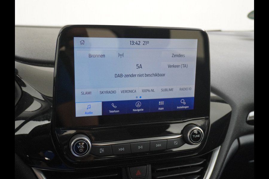 Ford Fiesta 1.0T 94PK Apple Carplay Navi PDC-a+v ConnectedAirco Cruise Control DAB EcoBoost Apps TCS Led 1e Eigenaar A-Label EURO6