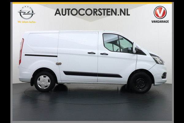 Ford Transit Custom 280 2.0TDCI 3-Persoons Airco Pdc-v+a Trekhaak Cruise Control Voorruitverwarming Trend Regen-Lichtsensor Betonplex Vloer Kastinrichting/Wandbetimmering Schuifdeur Euro 6 360NM Koppel 2.350Kg trekvermogen Zeer Compleet!